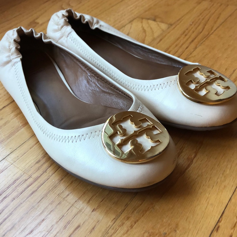 Tory Burch Cream Flats